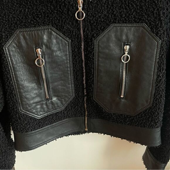 Sandro Verity Mixed Media Jacket - Picture 5 of 8